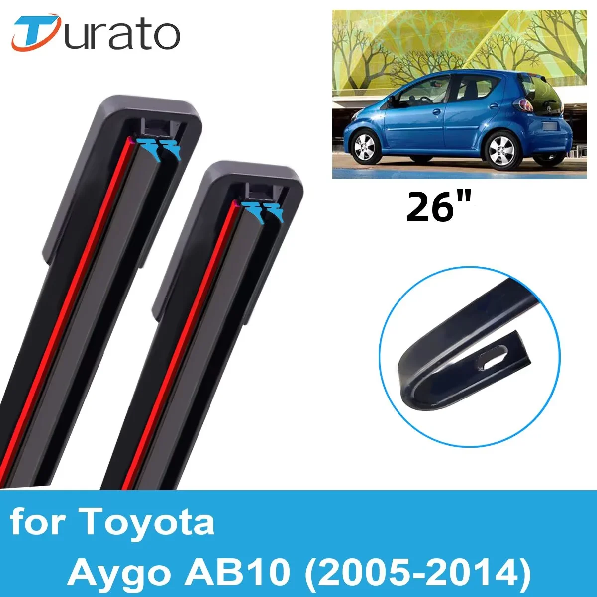 2PCS Car Wiper Blades for 2005-2014 Toyota Aygo AB10 Front Windscreen Windshield Double Rubber Accessories 2011 2012 2013 2014
2PCS Car Wiper Blades for 2005-2014 Toyota Aygo AB10 Front Windscreen Windshield Double Rubber Accessories 2011 2012 2013 2014
