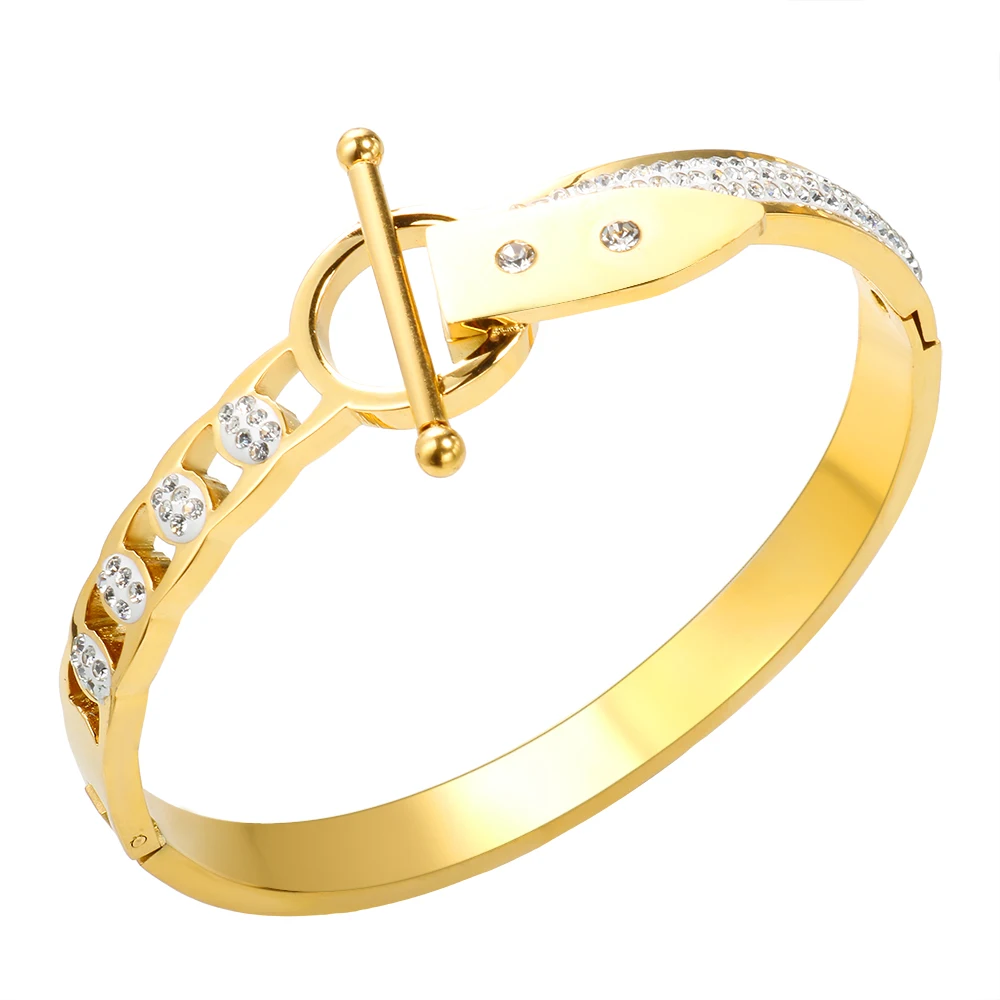 JINHUI Stainless Steel Lock Stud Bracelet Belt Style Bracelet High Quality Charming Couple Crystal Fashion Jewelry Party Gift
JINHUI Stainless Steel Lock Stud Bracelet Belt Style Bracelet High Quality Charming Couple Crystal Fashion Jewelry Party Gift