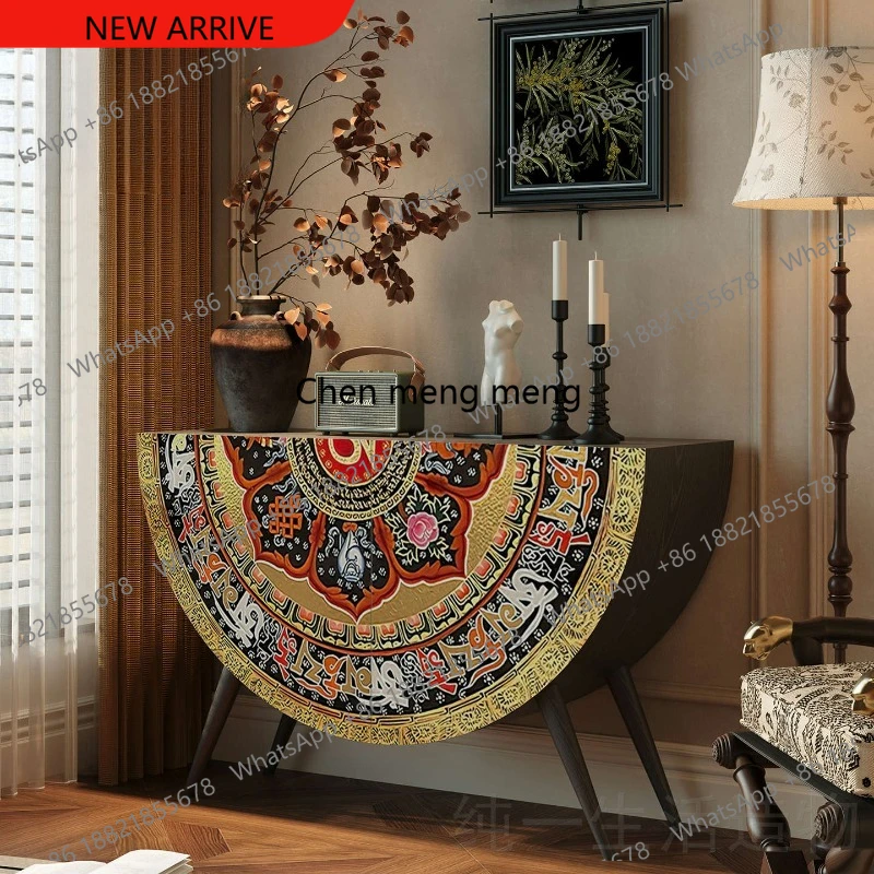 z183 Six-Word Mantra Round Solid Wood Entryway Cabinet Vintage Tibetan Thangka Living Room Decorative Cabinet
z183 Six-Word Mantra Round Solid Wood Entryway Cabinet Vintage Tibetan Thangka Living Room Decorative Cabinet
