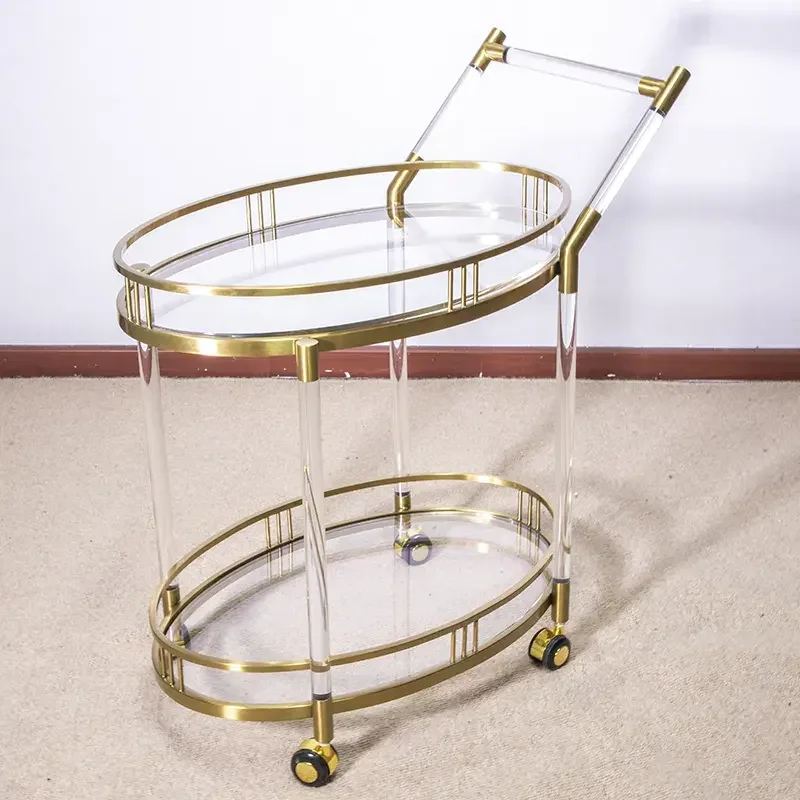 Luxury Acrylic Hotel Service Trolley Modern Design Hotel Restaurant Double Layer Acrylic Dining Cart Trolley
Luxury Acrylic Hotel Service Trolley Modern Design Hotel Restaurant Double Layer Acrylic Dining Cart Trolley