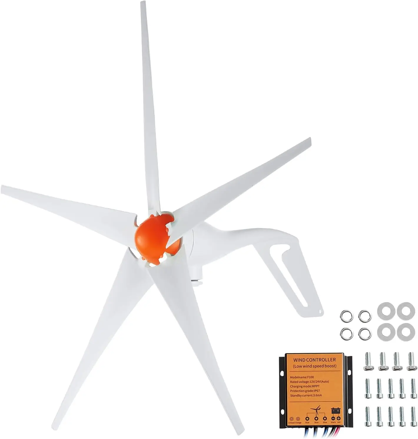500W 12V Wind Turbine Generator Kit 5 Blade MPPT Controller Adjustable Windward Direction 25M S Start Wind Speed Home Farm RVs B
500W 12V Wind Turbine Generator Kit 5 Blade MPPT Controller Adjustable Windward Direction 25M S Start Wind Speed Home Farm RVs B