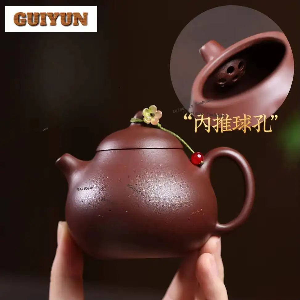 150ml Retro Yixing Purple Clay Teapots Handmade Fingertip Eggplant Pot Raw Ore Purple Jade Gold Sand Mud Kettle Zisha Tea Set
150ml Retro Yixing Purple Clay Teapots Handmade Fingertip Eggplant Pot Raw Ore Purple Jade Gold Sand Mud Kettle Zisha Tea Set