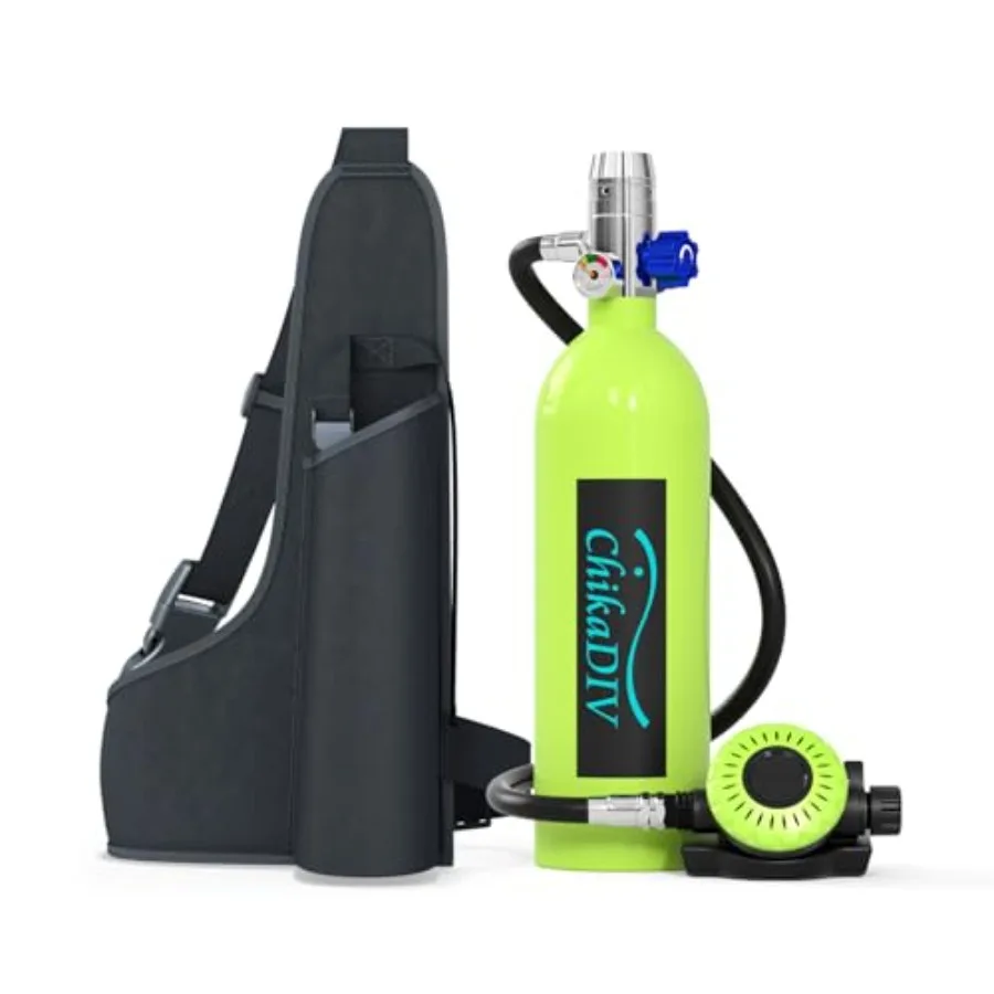 Mini scuba tank for snorkeling and underwater breathing: 1L capacity aluminum alloy black DOT certified lightweight and portabl
Mini scuba tank for snorkeling and underwater breathing: 1L capacity aluminum alloy black DOT certified lightweight and portabl