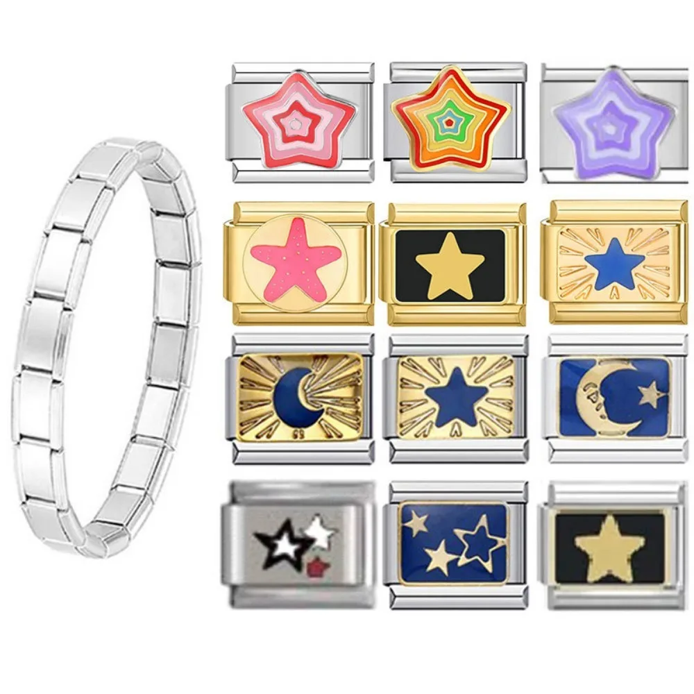 Modular Fashion DIY Accessories Charm Unisex Bracelet Bright Soft Colors Star Moon Shape Creative Stretch Jewelry
Modular Fashion DIY Accessories Charm Unisex Bracelet Bright Soft Colors Star Moon Shape Creative Stretch Jewelry