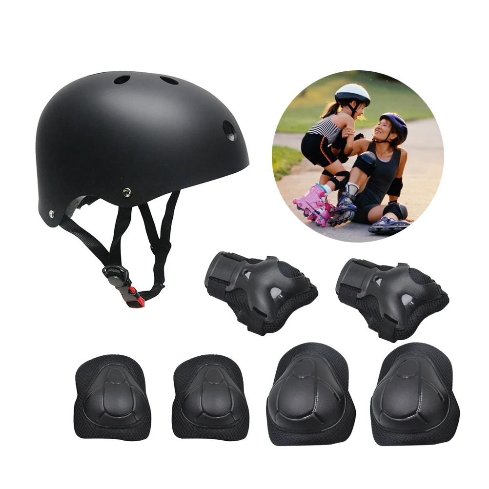 7Pcs Cycling Skate Protector Set Black Tough Plastic Shell with Comfortable Eva Foam Adjustable Fit for Roller Skating
7Pcs Cycling Skate Protector Set Black Tough Plastic Shell with Comfortable Eva Foam Adjustable Fit for Roller Skating