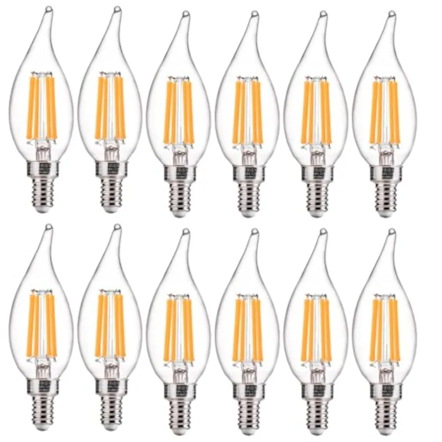 Candelabra LED Light Bulbs, CA11 LED E12 Chandelier Light Bulbs 100W Equivalent, 2700K Soft White, 800LM, 5.5W, CRI82+, AC 120V
Candelabra LED Light Bulbs, CA11 LED E12 Chandelier Light Bulbs 100W Equivalent, 2700K Soft White, 800LM, 5.5W, CRI82+, AC 120V