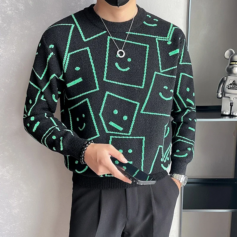 2023 Fall/Winter O-neck Men's Thick Warm Slim Casual Knit Pullover Sweater Men's Color-coded Jacquard Sweater Bottom/ Outerwear
2023 Fall/Winter O-neck Men's Thick Warm Slim Casual Knit Pullover Sweater Men's Color-coded Jacquard Sweater Bottom/ Outerwear