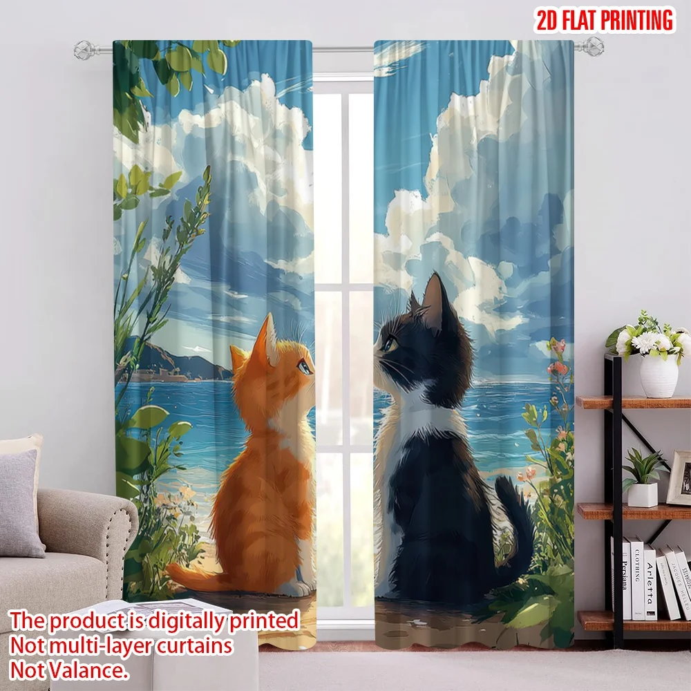 2pcs Curtains Cute Cat Design Versatile Polyester,Without Electricity Spring Party & Holiday Decor Use for Living Room, Outdoor
2pcs Curtains Cute Cat Design Versatile Polyester,Without Electricity Spring Party & Holiday Decor Use for Living Room, Outdoor