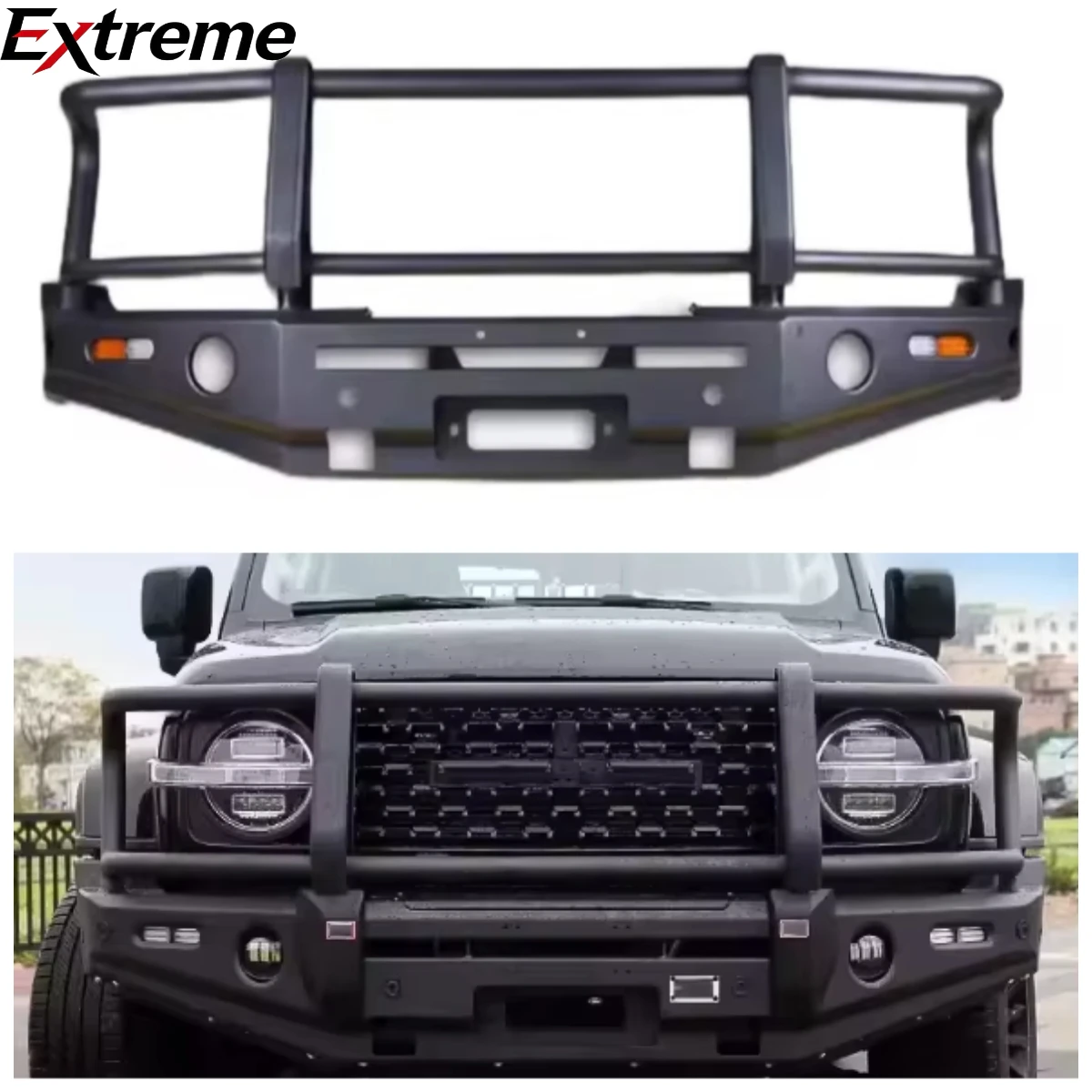 Kesheng New Australian-Style Front Bumper (Bull Bar) GWM Tank 300 SUV 2020- Bolt-On Universal Fitment Park Assist Sensor 1 Year
Kesheng New Australian-Style Front Bumper (Bull Bar) GWM Tank 300 SUV 2020- Bolt-On Universal Fitment Park Assist Sensor 1 Year