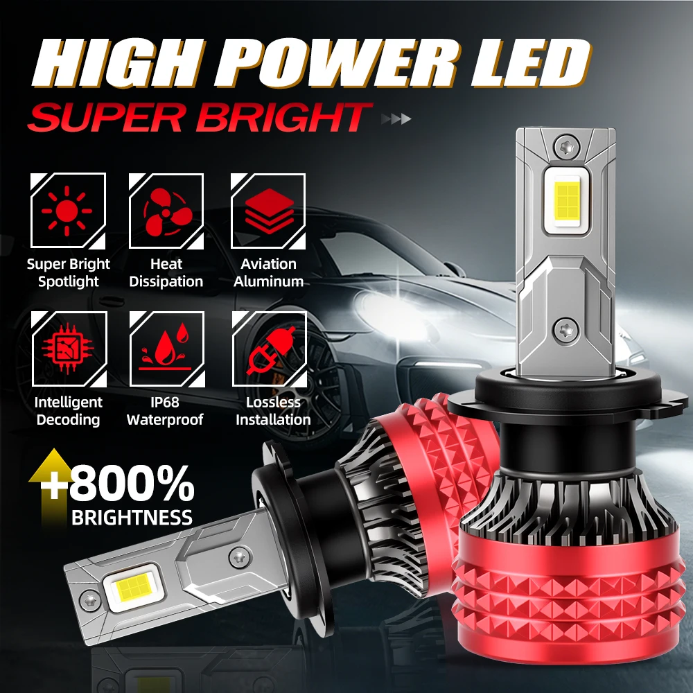 2PCS LED H7 Car Headlight 30000LM H7 Turbo lamp 1:1 Mini Size 3570 CSP Chips Auto Headlamps
2PCS LED H7 Car Headlight 30000LM H7 Turbo lamp 1:1 Mini Size 3570 CSP Chips Auto Headlamps