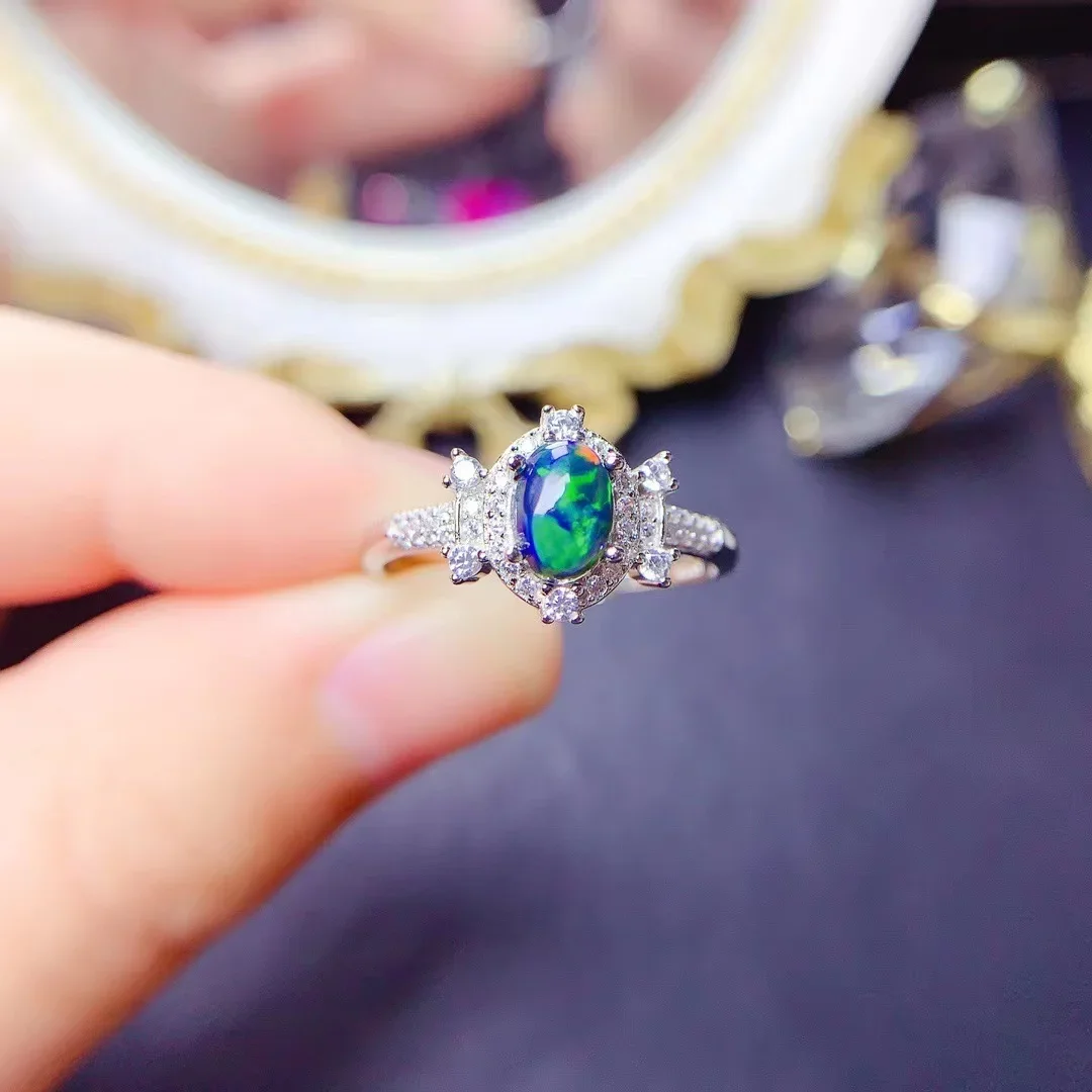 Fashion Jewelry Natural Black Opal Ring 925 Sterling Silver Classic Wedding Rings for Women Engagement Ring
Fashion Jewelry Natural Black Opal Ring 925 Sterling Silver Classic Wedding Rings for Women Engagement Ring