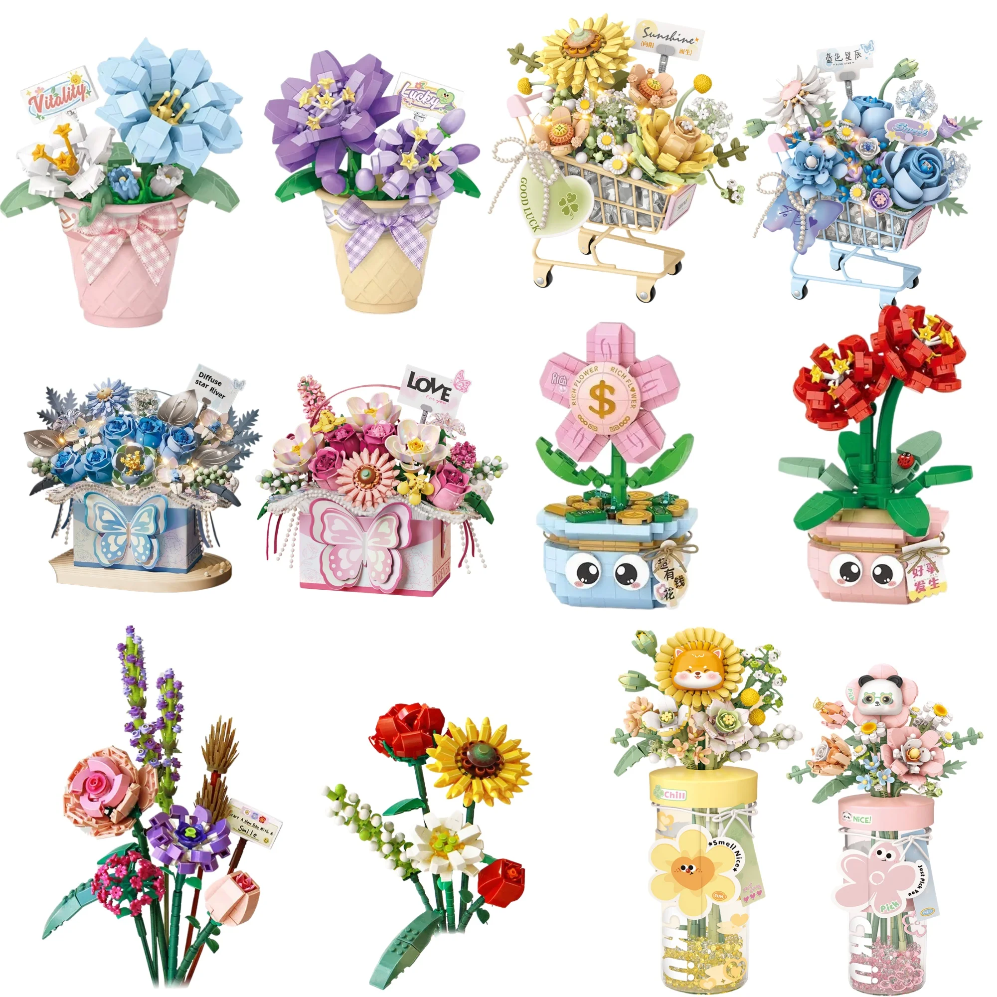 LOZ Creative Flower Bouquet Building Blocks DIY Assembly Mother's Day Valentine's Birthday Gift Desktop Decor Women Girls Mom
LOZ Creative Flower Bouquet Building Blocks DIY Assembly Mother's Day Valentine's Birthday Gift Desktop Decor Women Girls Mom
