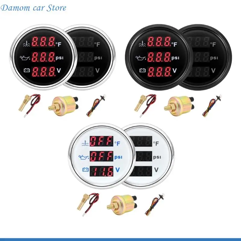 A2UC 52mm Alloy Digital Oil Pressure Monitor Water Temperature Meter
A2UC 52mm Alloy Digital Oil Pressure Monitor Water Temperature Meter