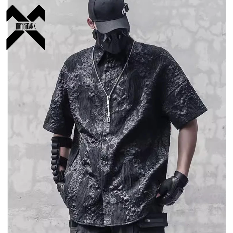 2024 Summer Short Sleeve Shirt Men Goth Punk Loose Shirts Men Hip Hop Streetwear Cool Tops Black
2024 Summer Short Sleeve Shirt Men Goth Punk Loose Shirts Men Hip Hop Streetwear Cool Tops Black