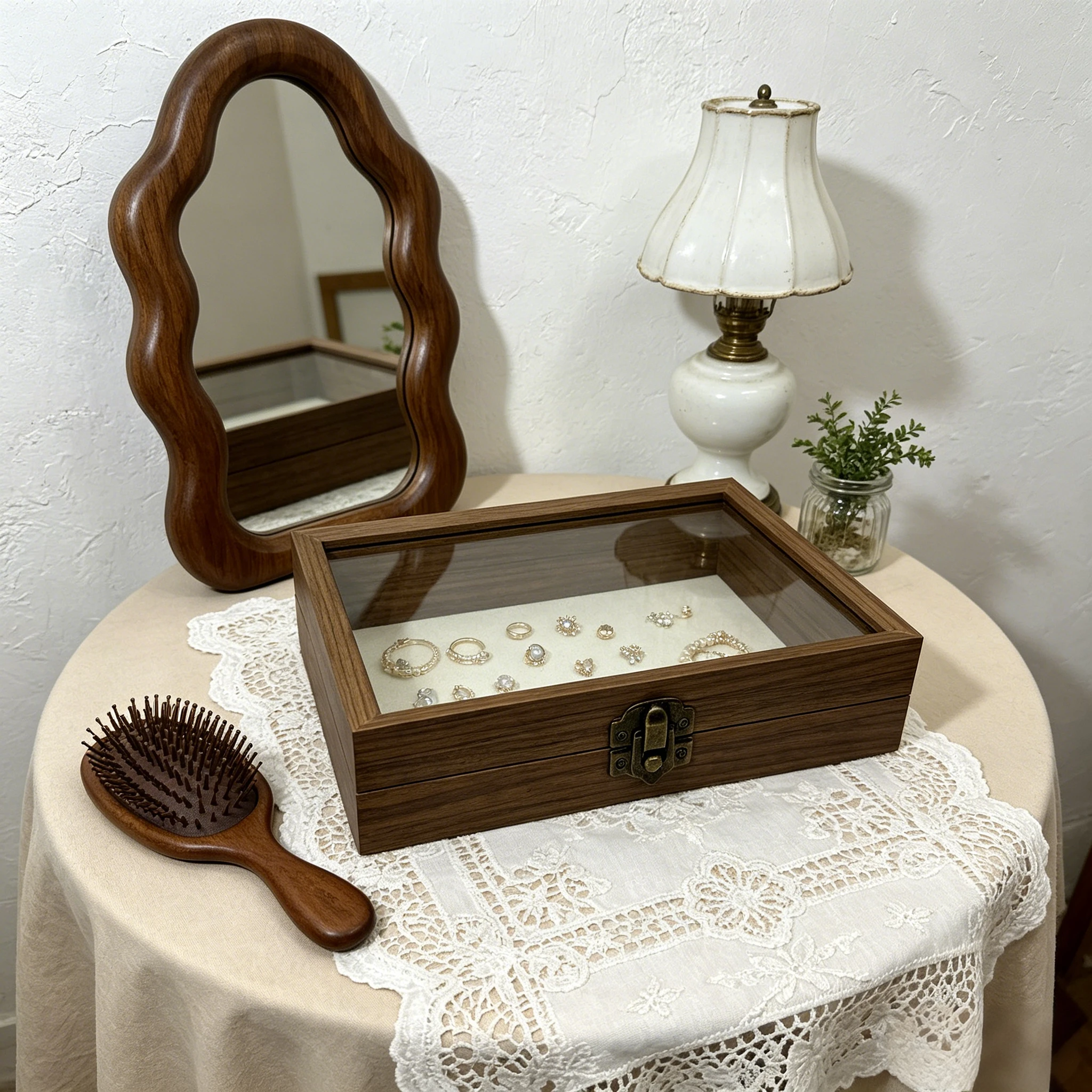 Empty walnut wood jewelry storage box, storage box for various jewelry such as rings, earrings, and stud earrings, dust-proof an
Empty walnut wood jewelry storage box, storage box for various jewelry such as rings, earrings, and stud earrings, dust-proof an
