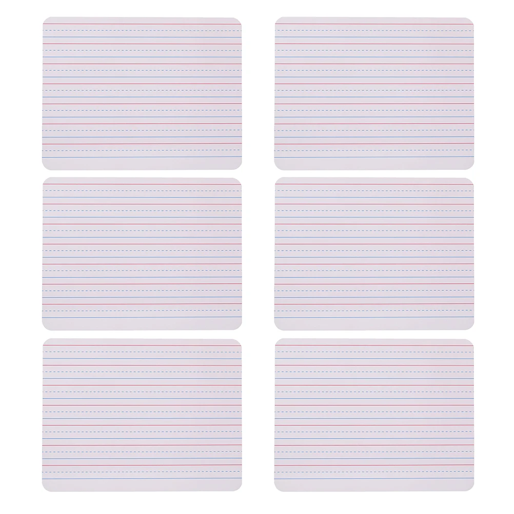 6 Pcs Four-line Three-frame Small Whiteboard Horizontal Lines Double Sided Lap Boards Mini Dry Erase Portable Reusable
6 Pcs Four-line Three-frame Small Whiteboard Horizontal Lines Double Sided Lap Boards Mini Dry Erase Portable Reusable