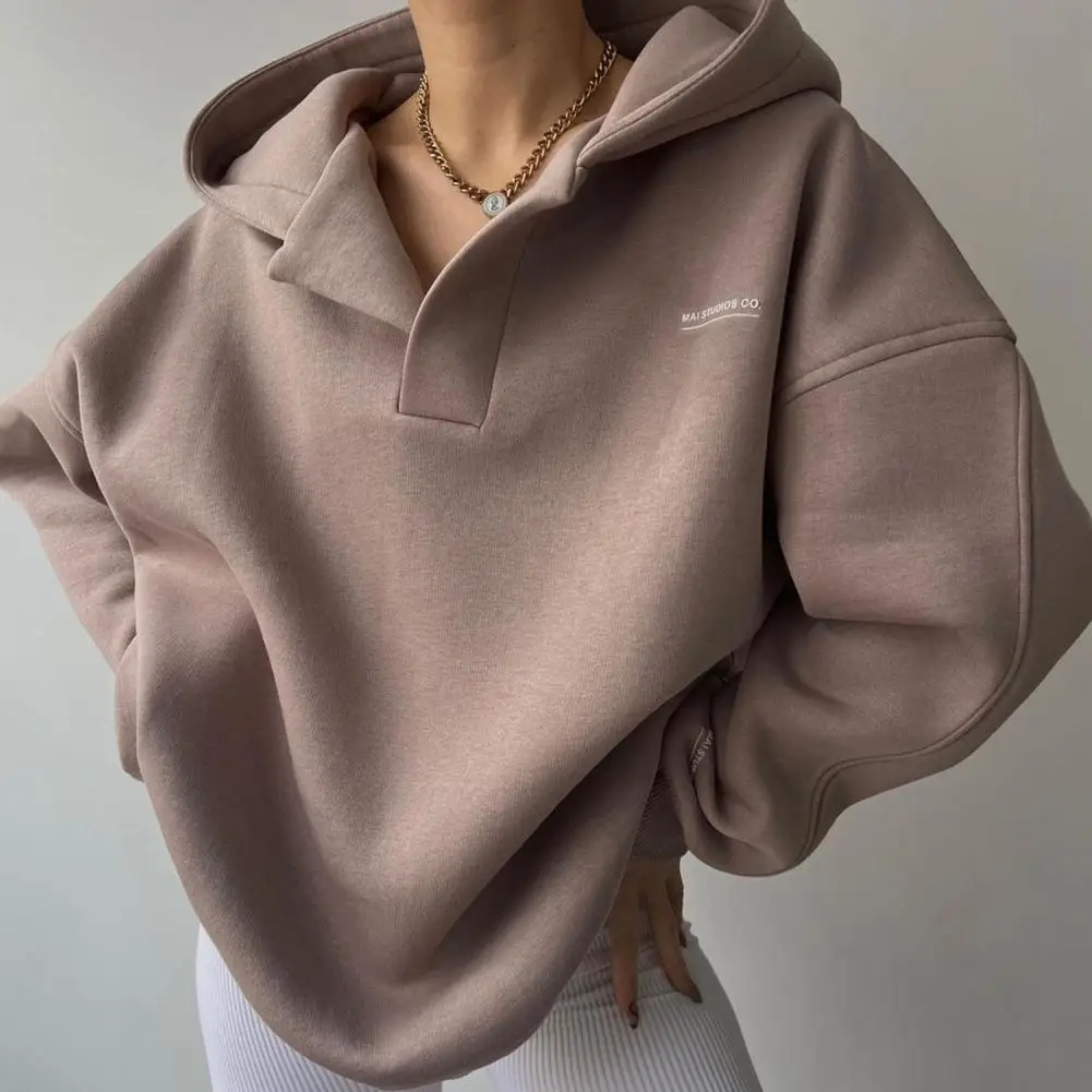 Women Hoodies V-neck Long Sleeves Pullover Tops Fashion Hooded Sports Coat Casual Loose Sweatshirt Autumn Winter Women Clothing
Women Hoodies V-neck Long Sleeves Pullover Tops Fashion Hooded Sports Coat Casual Loose Sweatshirt Autumn Winter Women Clothing