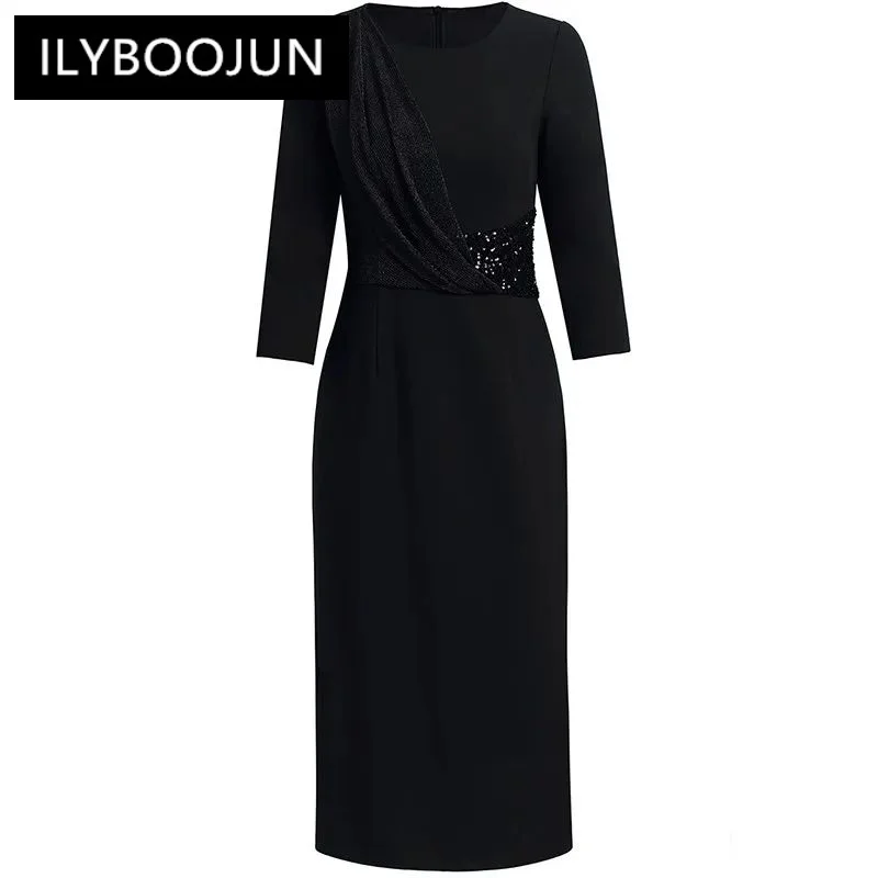 ILYBOOJUN Fashion Women's 2024 Spring New Elegant Round Neck Three Quarter Sleeved Sequin Irregular Vintage Ball Gown Dress
ILYBOOJUN Fashion Women's 2024 Spring New Elegant Round Neck Three Quarter Sleeved Sequin Irregular Vintage Ball Gown Dress
