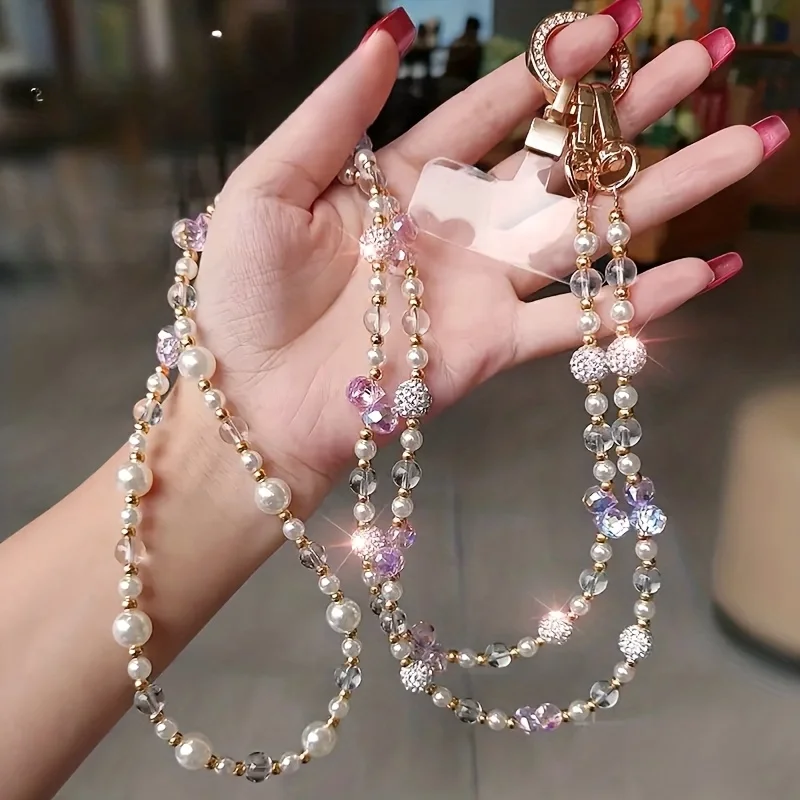 Women's Elegant Beaded Phone Strap, Adjustable Sparkling Polypropylene Lanyard for Daily Use
Women's Elegant Beaded Phone Strap, Adjustable Sparkling Polypropylene Lanyard for Daily Use