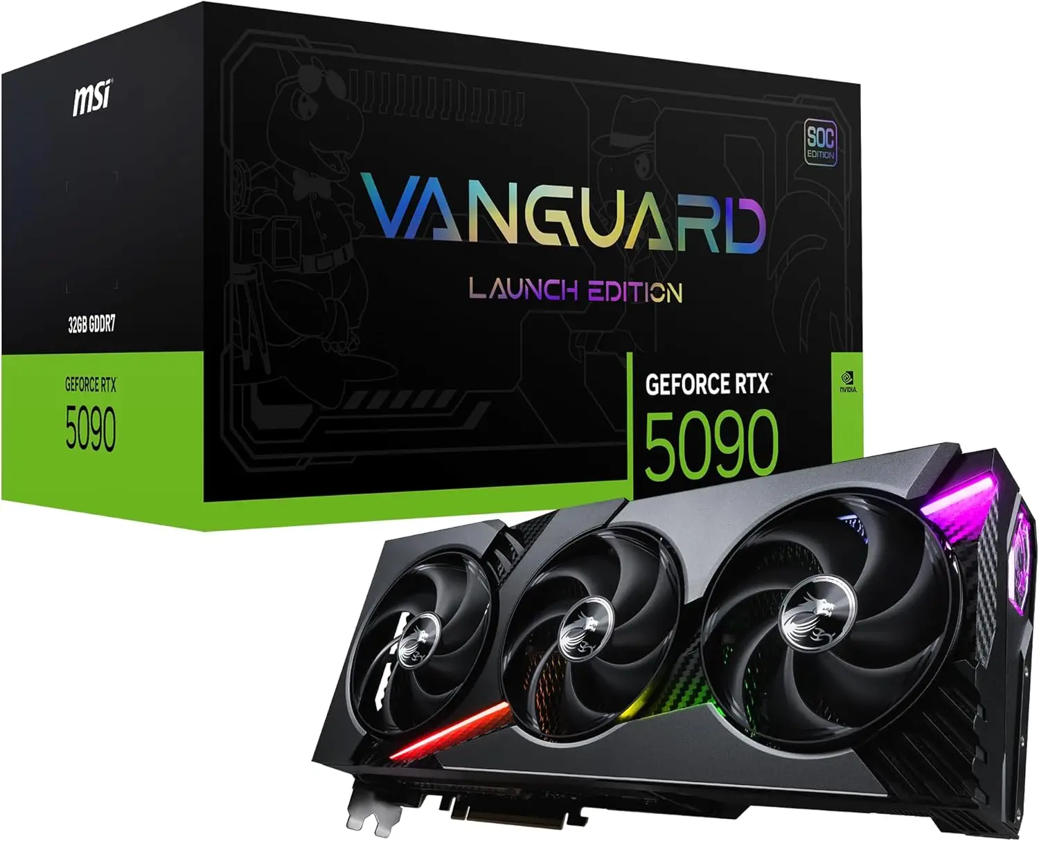 MSI Gaming RTX 5090 32G Vanguard SOC Launch Edition Graphics Card 32GB GDDR7 Extreme Performance 2527 MHz NVIDIA Blackwell239
MSI Gaming RTX 5090 32G Vanguard SOC Launch Edition Graphics Card 32GB GDDR7 Extreme Performance 2527 MHz NVIDIA Blackwell239