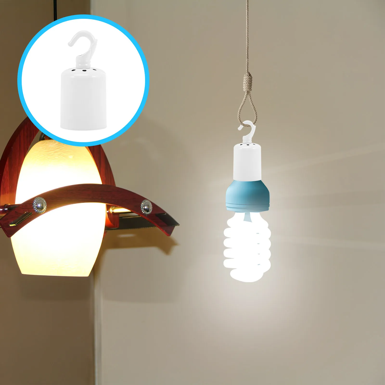 2Pcs E27 Lamp Socket with Hook Design Pre-Drilled Heat Dissipation Holes Light Bulb Socket for Home Office Dining Room Lamp
2Pcs E27 Lamp Socket with Hook Design Pre-Drilled Heat Dissipation Holes Light Bulb Socket for Home Office Dining Room Lamp