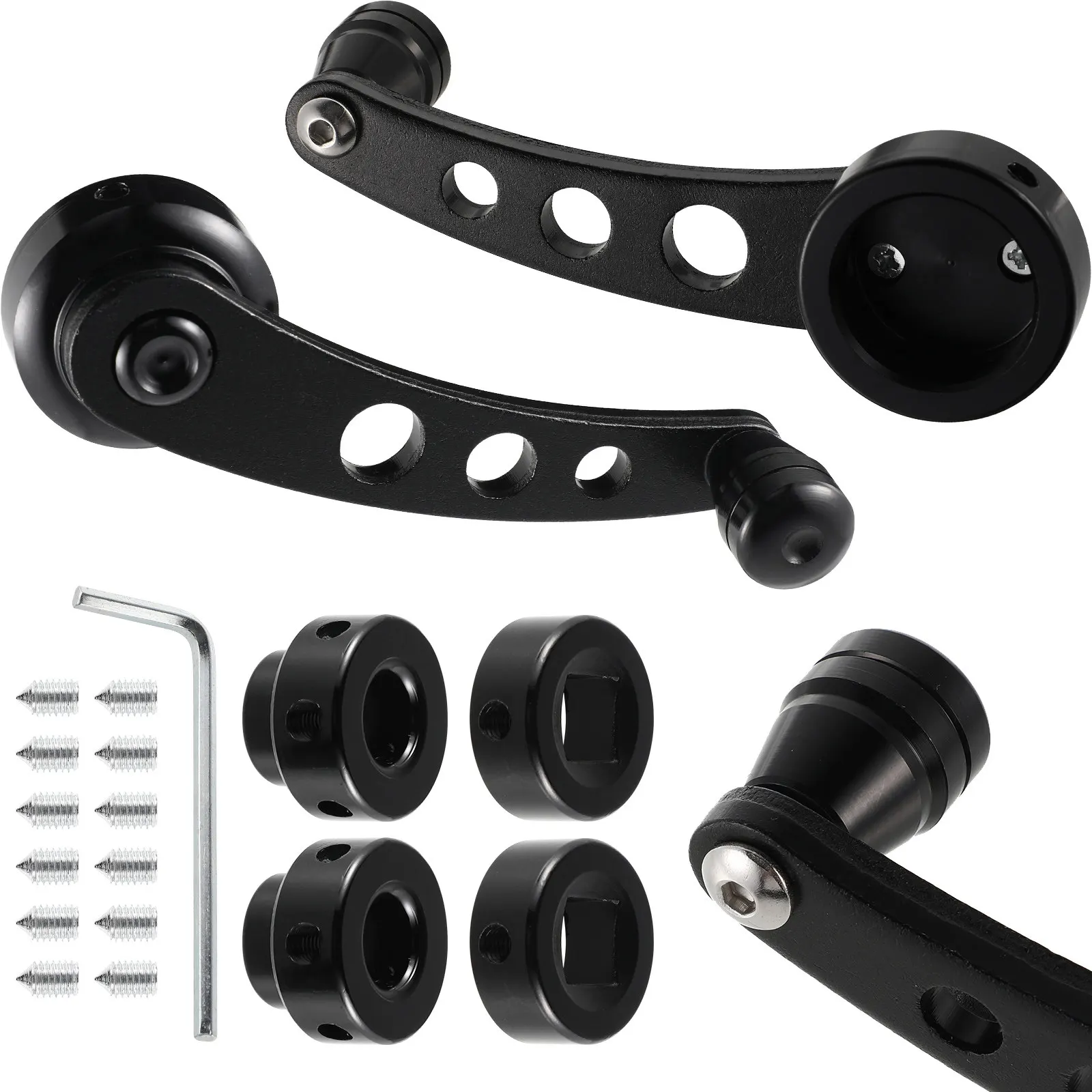 1Set Aluminum Car Window Crank Handle Set Universal Manual Winders for Left Right Doors Upgrade Interior Replacement with
1Set Aluminum Car Window Crank Handle Set Universal Manual Winders for Left Right Doors Upgrade Interior Replacement with