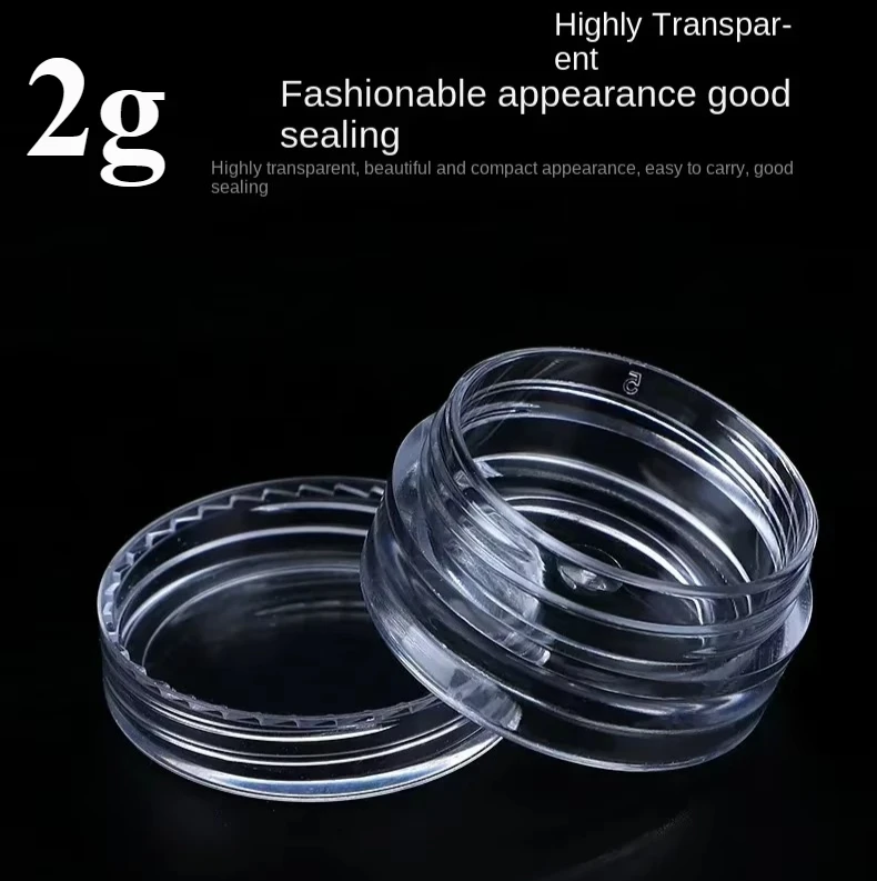 100/200/400pcs 2g Transparent Empty Jar Pots Makeup Lip Balm Container Plastic Sample Bottles Eyeshadow Cream
100/200/400pcs 2g Transparent Empty Jar Pots Makeup Lip Balm Container Plastic Sample Bottles Eyeshadow Cream