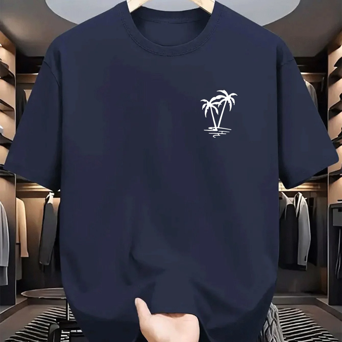 Футболка с коротким рукавом и воротником для мужчин, 100_ Хлопок, Повседневная, Свободная, с принтом кокосового узора, Спортивная, Лето -
Футболка с коротким рукавом и воротником для мужчин, 100_ Хлопок, Повседневная, Свободная, с принтом кокосового узора, Спортивная, Лето -