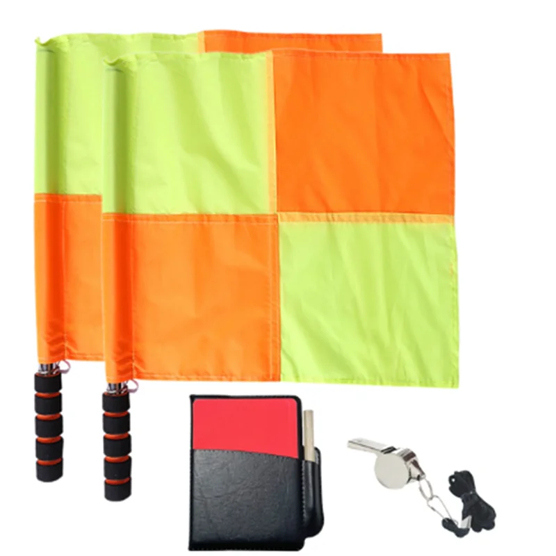 ABHS-Soccer Referee Flag Set Red Yellow Cards Referee Stainless Steel Whistles With Lanyard
ABHS-Soccer Referee Flag Set Red Yellow Cards Referee Stainless Steel Whistles With Lanyard