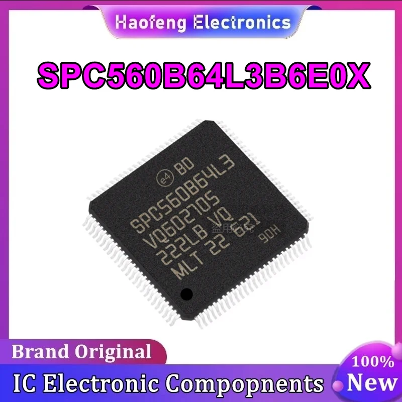 SPC560B64L3B6E0X SPC560B64L3 QFP-100 microcontroller chip
SPC560B64L3B6E0X SPC560B64L3 QFP-100 microcontroller chip