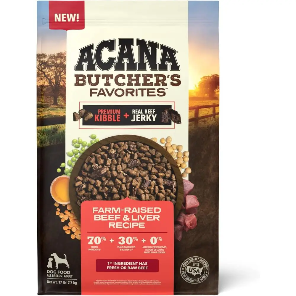 Butcher’s avorites Grain-ree Dry Dog ood arm-Raised & Liver Recipe 17lb Bag
Butcher’s avorites Grain-ree Dry Dog ood arm-Raised & Liver Recipe 17lb Bag