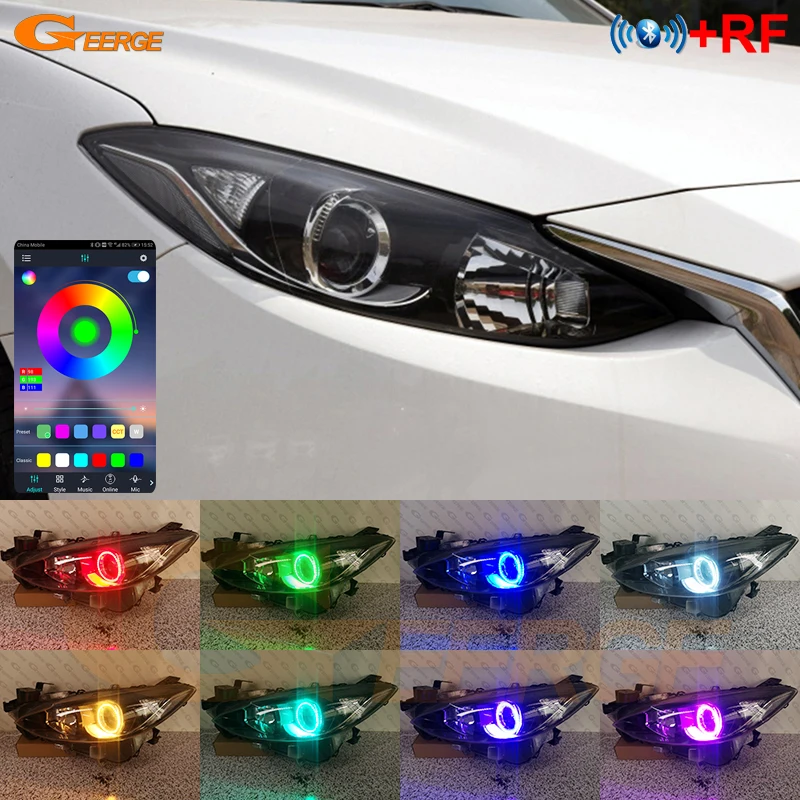 For Mazda 3 Mazda3 BM BN 2013 2014 2015 2016 2017 2018 2019 Bluetooth APP Multi-Color Ultra Bright RGB LED Angel Eyes Halo Rings
For Mazda 3 Mazda3 BM BN 2013 2014 2015 2016 2017 2018 2019 Bluetooth APP Multi-Color Ultra Bright RGB LED Angel Eyes Halo Rings