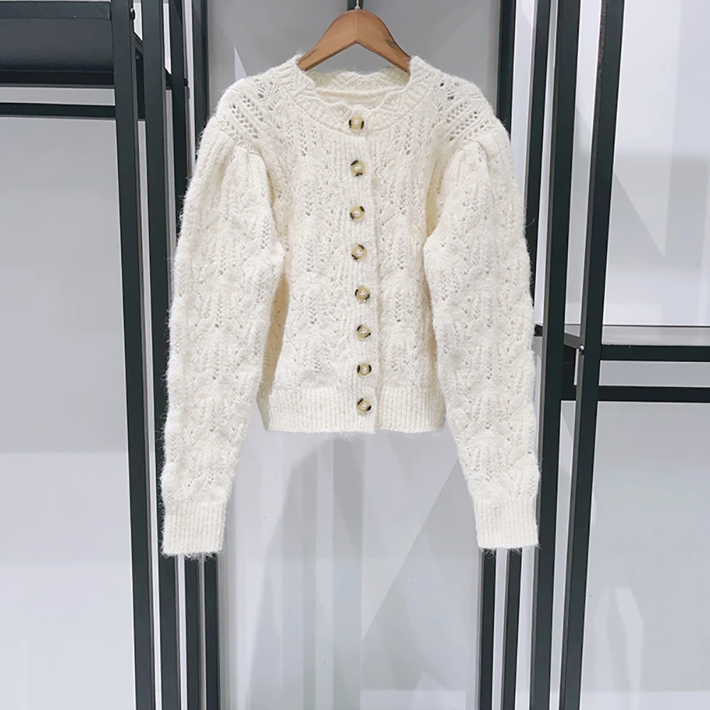 Wool-Blend Women's Cardigan, Hand-Crocheted Lace Pattern Knit Top, Crew Neck Long-Sleeve Sweater 2025 Winter New Arrival Y2K
Wool-Blend Women's Cardigan, Hand-Crocheted Lace Pattern Knit Top, Crew Neck Long-Sleeve Sweater 2025 Winter New Arrival Y2K