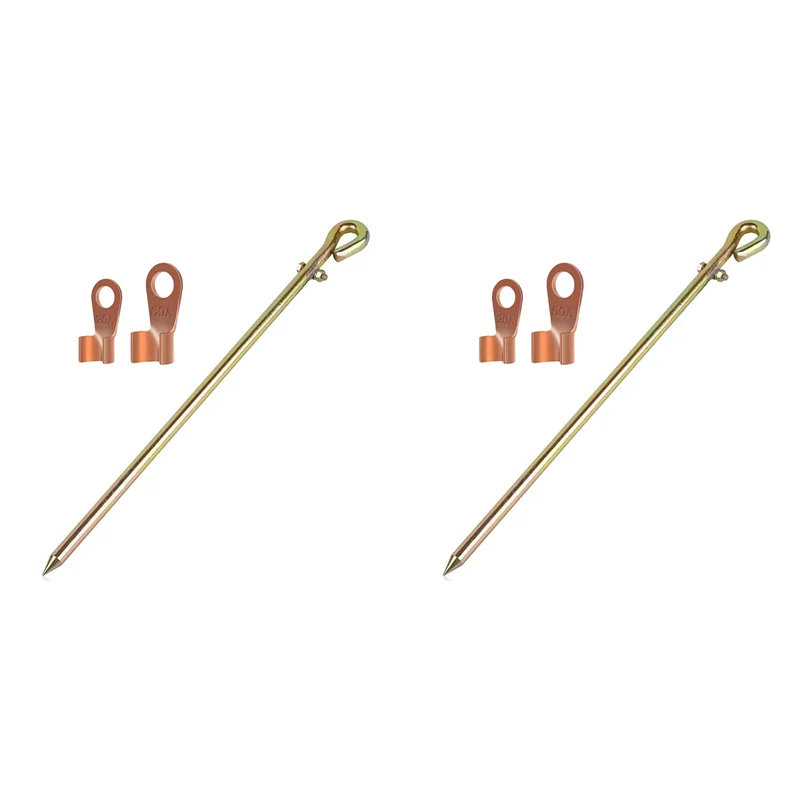 ABJI-2X Portable Grounding Rod - Grounding Pin With Grounding Wire Lug Great For Electric Fences, Burners, Baling Stakes
ABJI-2X Portable Grounding Rod - Grounding Pin With Grounding Wire Lug Great For Electric Fences, Burners, Baling Stakes
