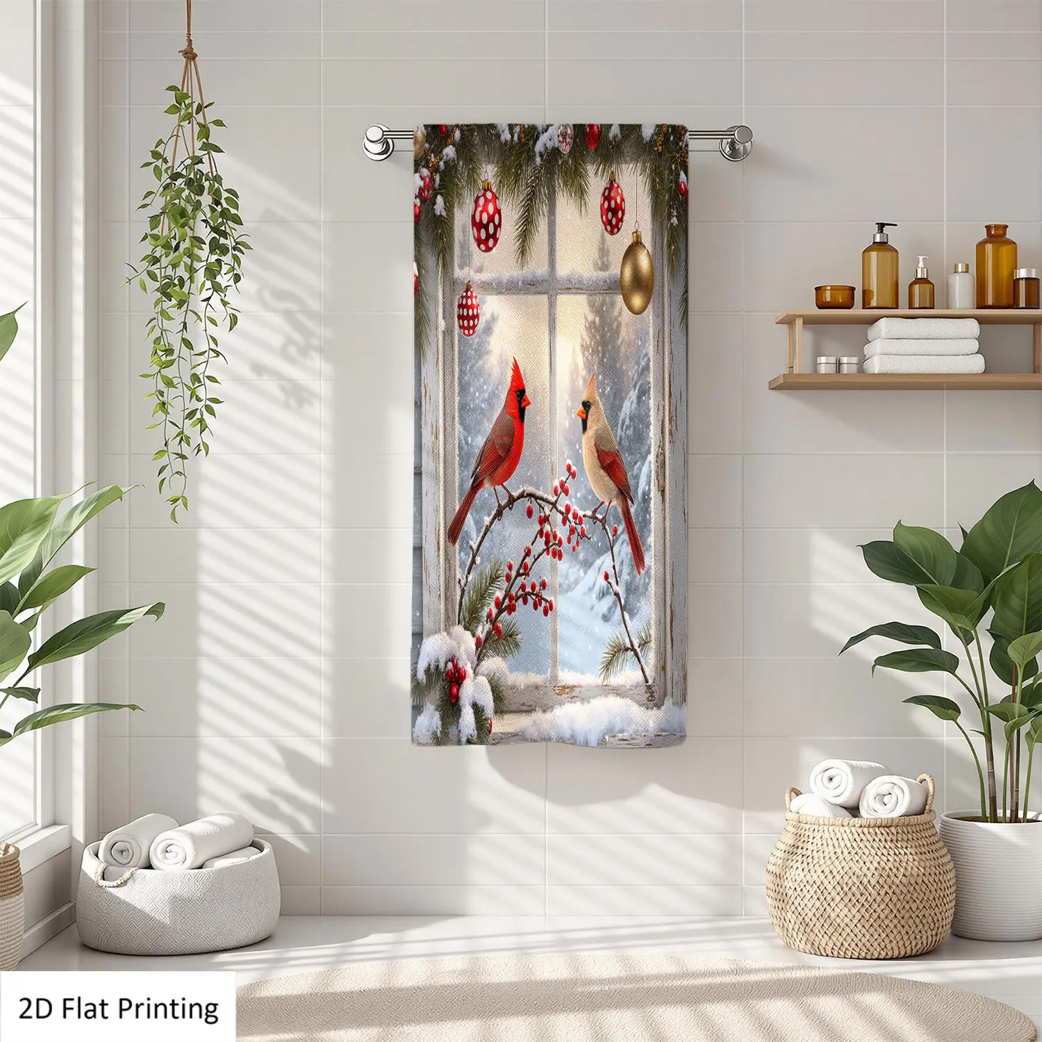 1Pc Christmas Window Birds Decorations Snow Bathroom Hand Towel Bath Towel, Multiple Size Microfiber Polyester Towel, Unique Home Decorative Kitchen Towels, Festival Bathroom Accessories Decor, Quick Dry and Absorbent
1Pc Christmas Window Birds Decorations Snow Bathroom Hand Towel Bath Towel, Multiple Size Microfiber Polyester Towel, Unique Home Decorative Kitchen Towels, Festival Bathroom Accessories Decor, Quick Dry and Absorbent
