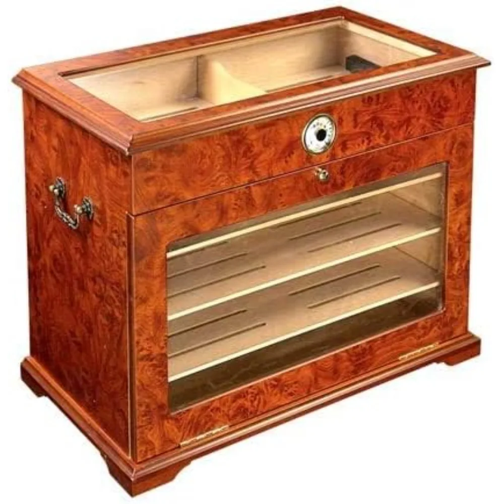 400-каратный настольный шкаф для сигар из дерева BURL HUMIDOR, чехол для настольного дисплея
400-каратный настольный шкаф для сигар из дерева BURL HUMIDOR, чехол для настольного дисплея
