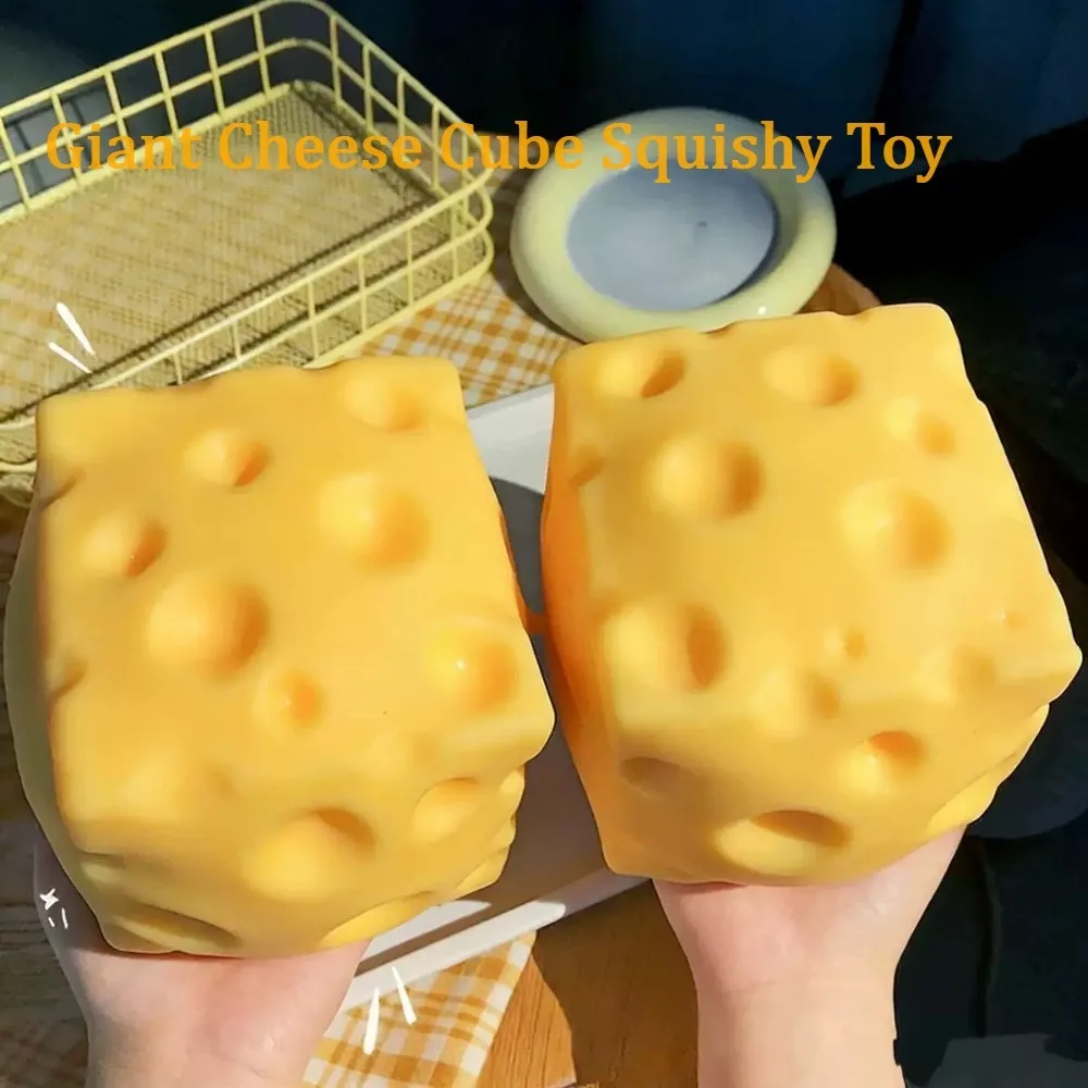 KM Squishy Giant Cube Cheese Squeeze Toy Soft Stress Relief Slow Rising Sensory Fidget Toys for Kids and Adults Relaxing Gifts
KM Squishy Giant Cube Cheese Squeeze Toy Soft Stress Relief Slow Rising Sensory Fidget Toys for Kids and Adults Relaxing Gifts