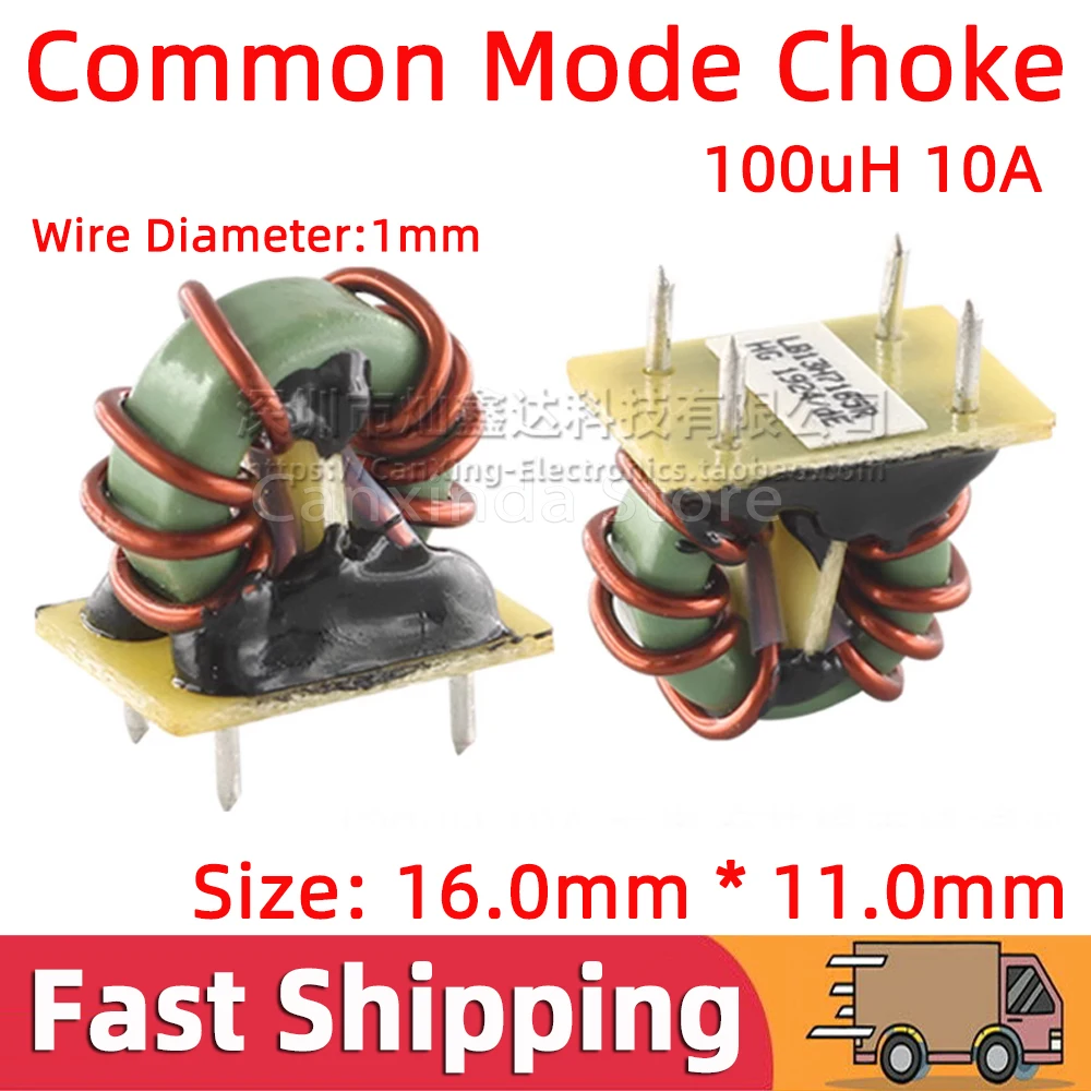 5pcs T12*6*5mm Common Mode Choke Coil Magnetic Ring Inductor with Base 100uH 10A Wire diameter 1mm Switching Power Supply Filter
5pcs T12*6*5mm Common Mode Choke Coil Magnetic Ring Inductor with Base 100uH 10A Wire diameter 1mm Switching Power Supply Filter
