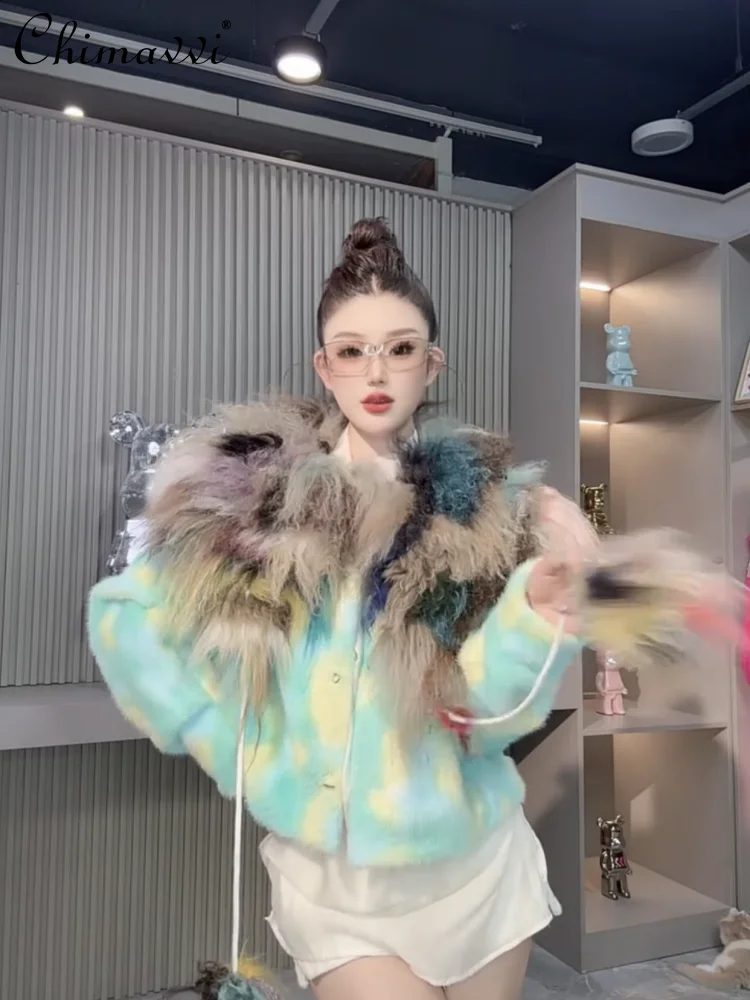 2025 Winter New High-End European Mink Fur Sheepskin Coat for Women Fashion Short Faux Mink with Real Wool Collar Warm Fur
2025 Winter New High-End European Mink Fur Sheepskin Coat for Women Fashion Short Faux Mink with Real Wool Collar Warm Fur