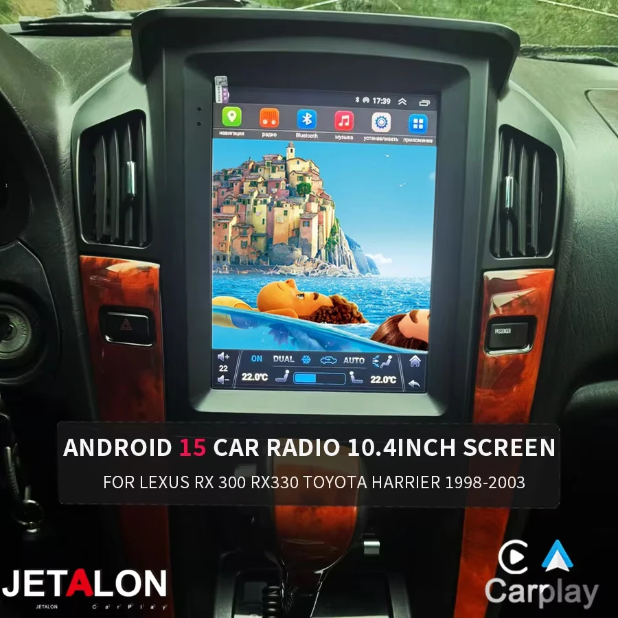 10,4-дюймовый автомобильный радиоприемник Android15 для Lexus RX 300 RX330 Toyota Harrier 1998-2003, беспроводной мультимедийный видеоплеер с авто GPS, мультимедийный видеоплеер
10,4-дюймовый автомобильный радиоприемник Android15 для Lexus RX 300 RX330 Toyota Harrier 1998-2003, беспроводной мультимедийный видеоплеер с авто GPS, мультимедийный видеоплеер