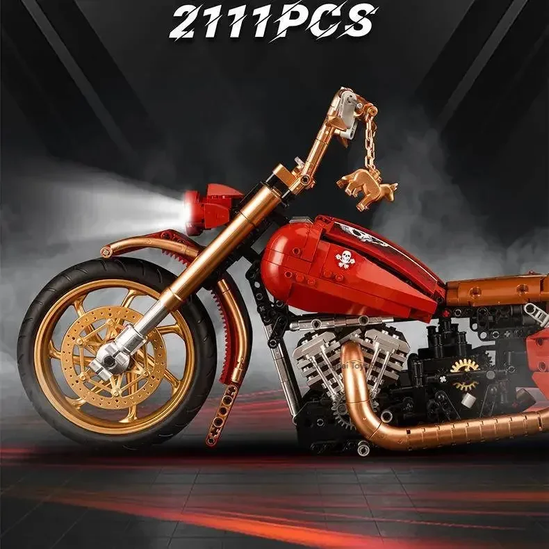 Technical 1:5 Retro Harleyed Racing Motorcycle Building Blocks Model MOC Speed Vintage Motorbike Bricks Toys Gift For Adult Kids
Technical 1:5 Retro Harleyed Racing Motorcycle Building Blocks Model MOC Speed Vintage Motorbike Bricks Toys Gift For Adult Kids