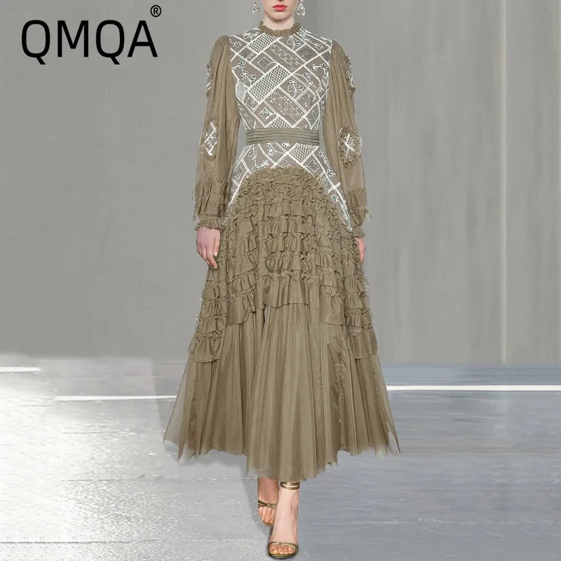 QMQA Fashion Women's Evening Dress Three-dimensional Sequins Embroidery High Waist Mesh Large Swing Ruffle Dresses 2025 QM317
QMQA Fashion Women's Evening Dress Three-dimensional Sequins Embroidery High Waist Mesh Large Swing Ruffle Dresses 2025 QM317