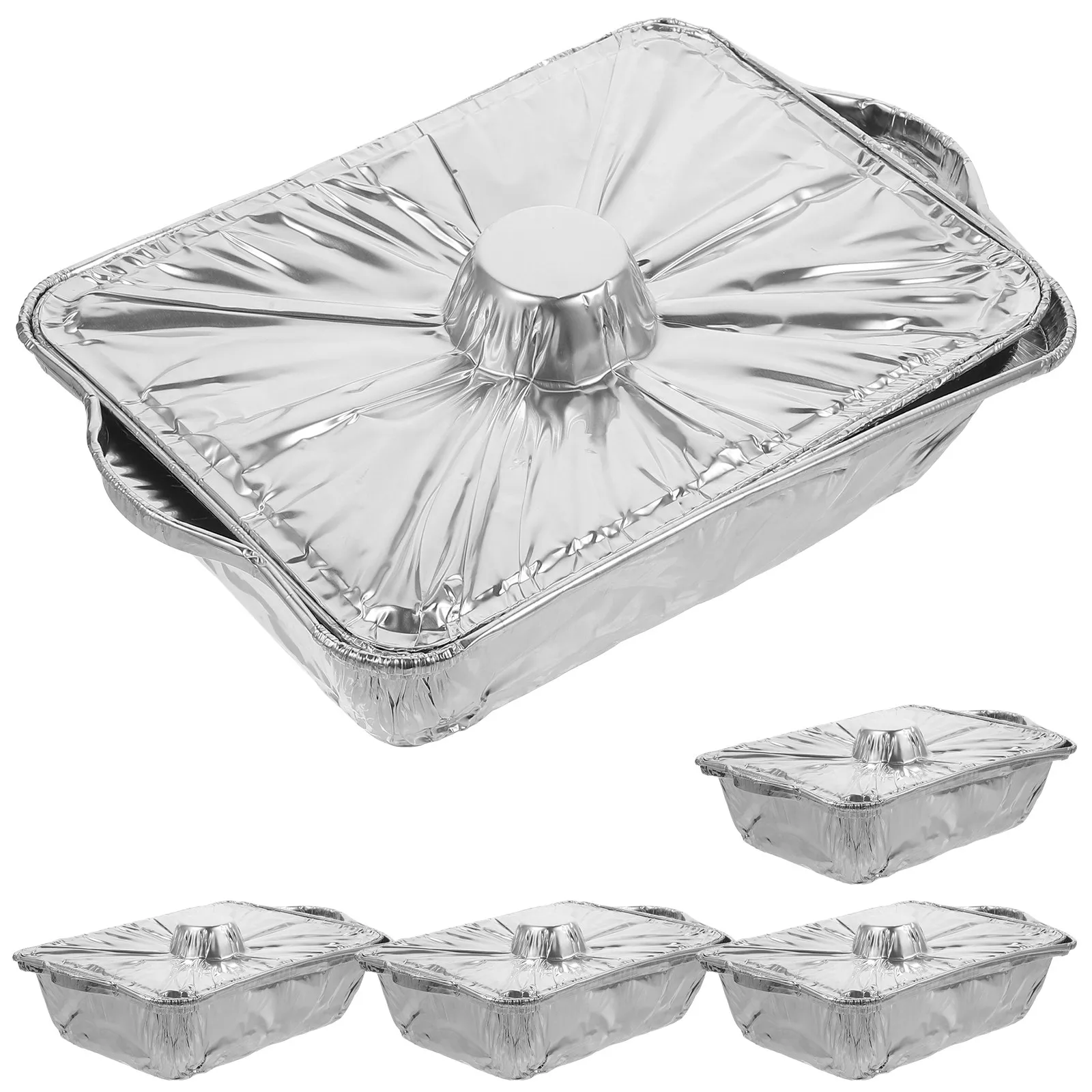5Pcs Aluminum Foil Pot Multi Functional Food Baking Pot Suitable for Oven Microwave Air Fryer Barbecue Party Cake Baking Liners
5Pcs Aluminum Foil Pot Multi Functional Food Baking Pot Suitable for Oven Microwave Air Fryer Barbecue Party Cake Baking Liners