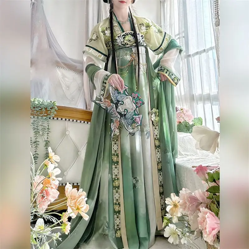Women Hanfu Dress Chinese Tang Dynasty Traditional Embroidery Hanfu Female Cosplay Costume Green Dress Hanfu Dress For Women
Women Hanfu Dress Chinese Tang Dynasty Traditional Embroidery Hanfu Female Cosplay Costume Green Dress Hanfu Dress For Women