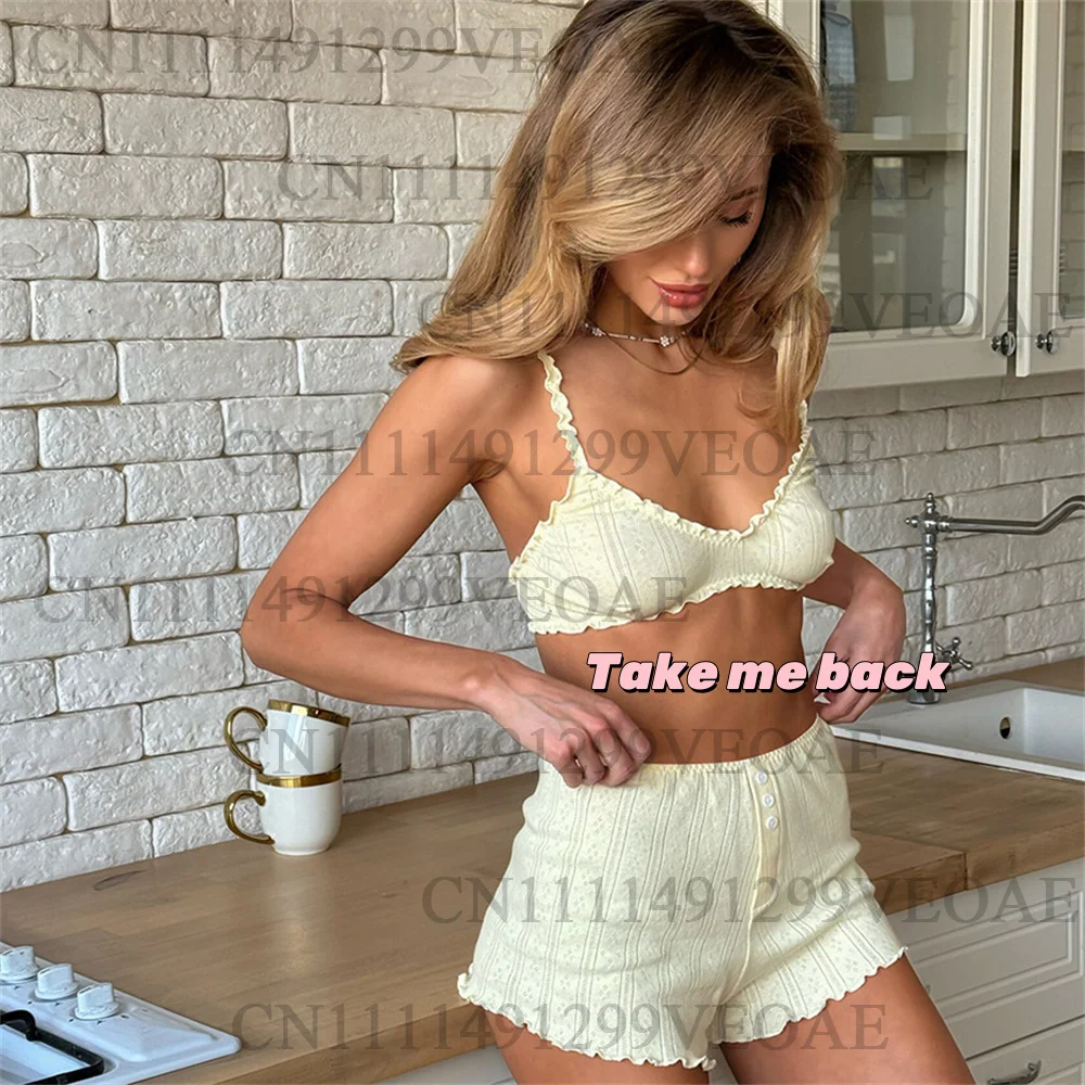 2026 Fashion Female Sleepwear Set Spaghetti Strap Pajamas Crop Top Nightie Tank Tops Pyjamas Shorts Casual Nightgowns Suit
2026 Fashion Female Sleepwear Set Spaghetti Strap Pajamas Crop Top Nightie Tank Tops Pyjamas Shorts Casual Nightgowns Suit