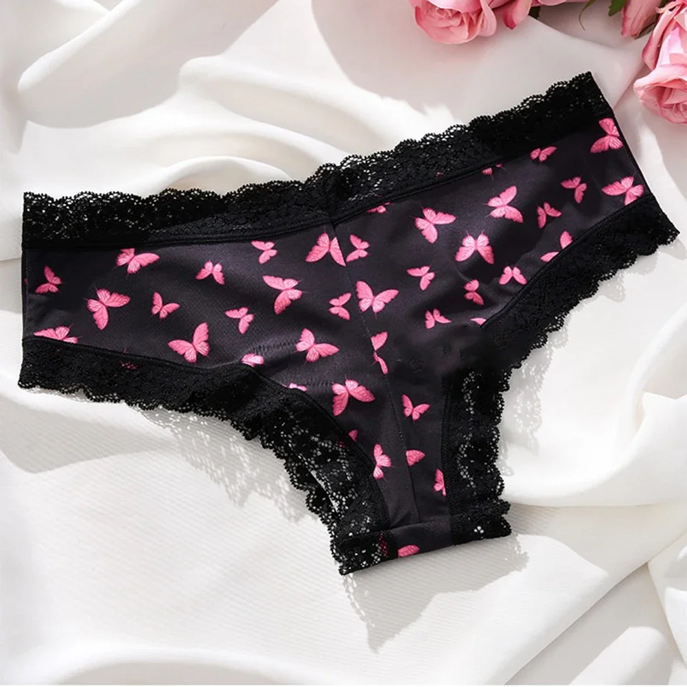Women Sexy Panties Butterfly Print Underwear Breathable Lingerie Lace Sweet Girly Seamless Briefs Ultra-Thin Trunks Underpants
Women Sexy Panties Butterfly Print Underwear Breathable Lingerie Lace Sweet Girly Seamless Briefs Ultra-Thin Trunks Underpants