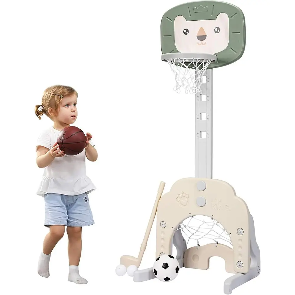 Adjustable Height Toddler Basketball Hoop Set with Soccer Goal for Indoor and Outdoor Play
Adjustable Height Toddler Basketball Hoop Set with Soccer Goal for Indoor and Outdoor Play