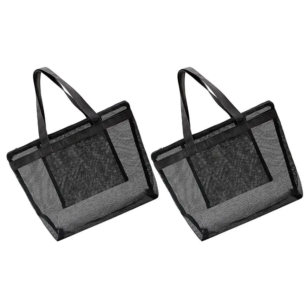 2Pcs Decorative Mesh Beach Tote Bag Compact Foldable Reusable Pool Bag Beach Accessories Large Capacity Wet Clothes Dry Fast
2Pcs Decorative Mesh Beach Tote Bag Compact Foldable Reusable Pool Bag Beach Accessories Large Capacity Wet Clothes Dry Fast