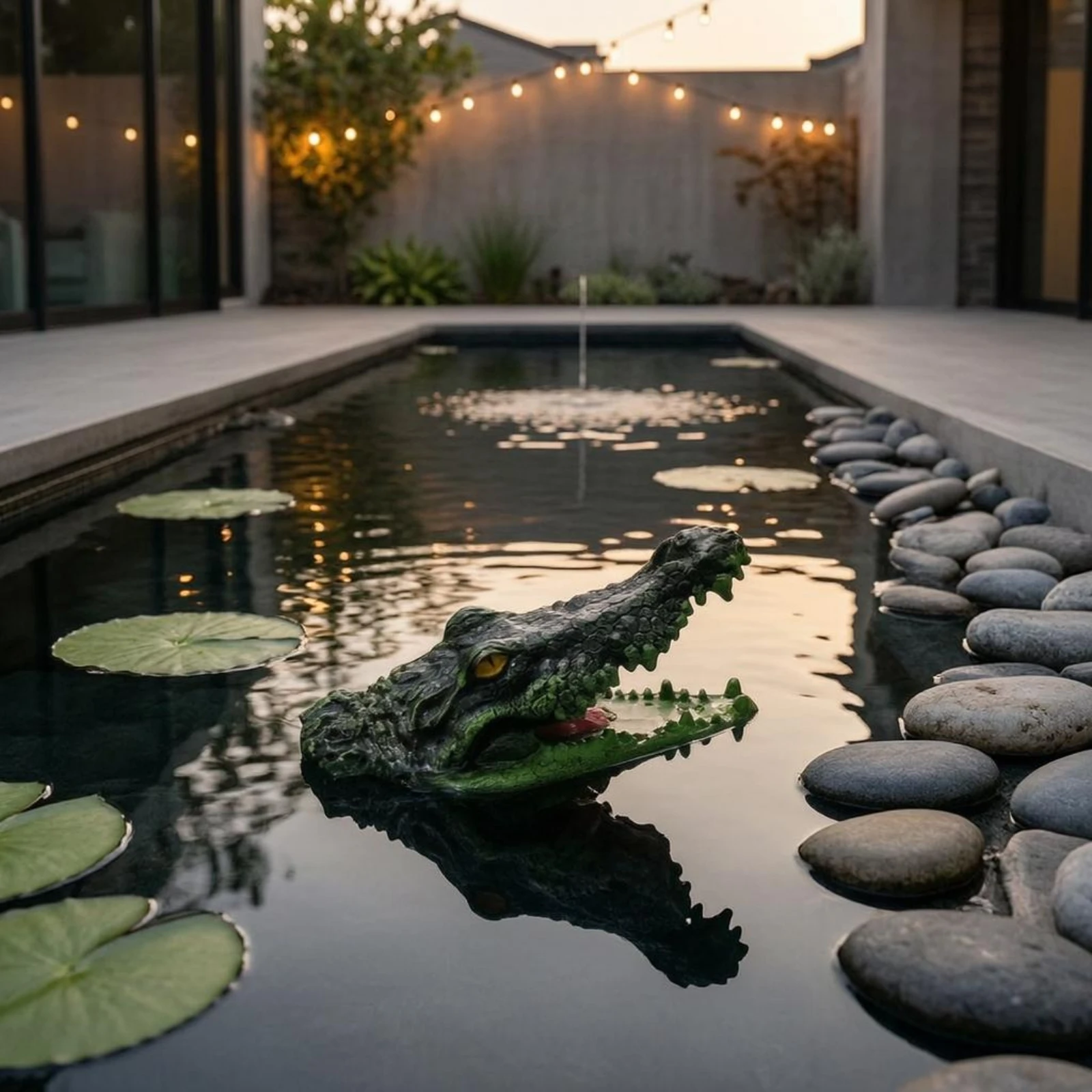 Floating Crocodile Head Textured Crocodile Head Decoration Alligator Decoy Ornament Lifelike Water Feature Decor for Gardens
Floating Crocodile Head Textured Crocodile Head Decoration Alligator Decoy Ornament Lifelike Water Feature Decor for Gardens