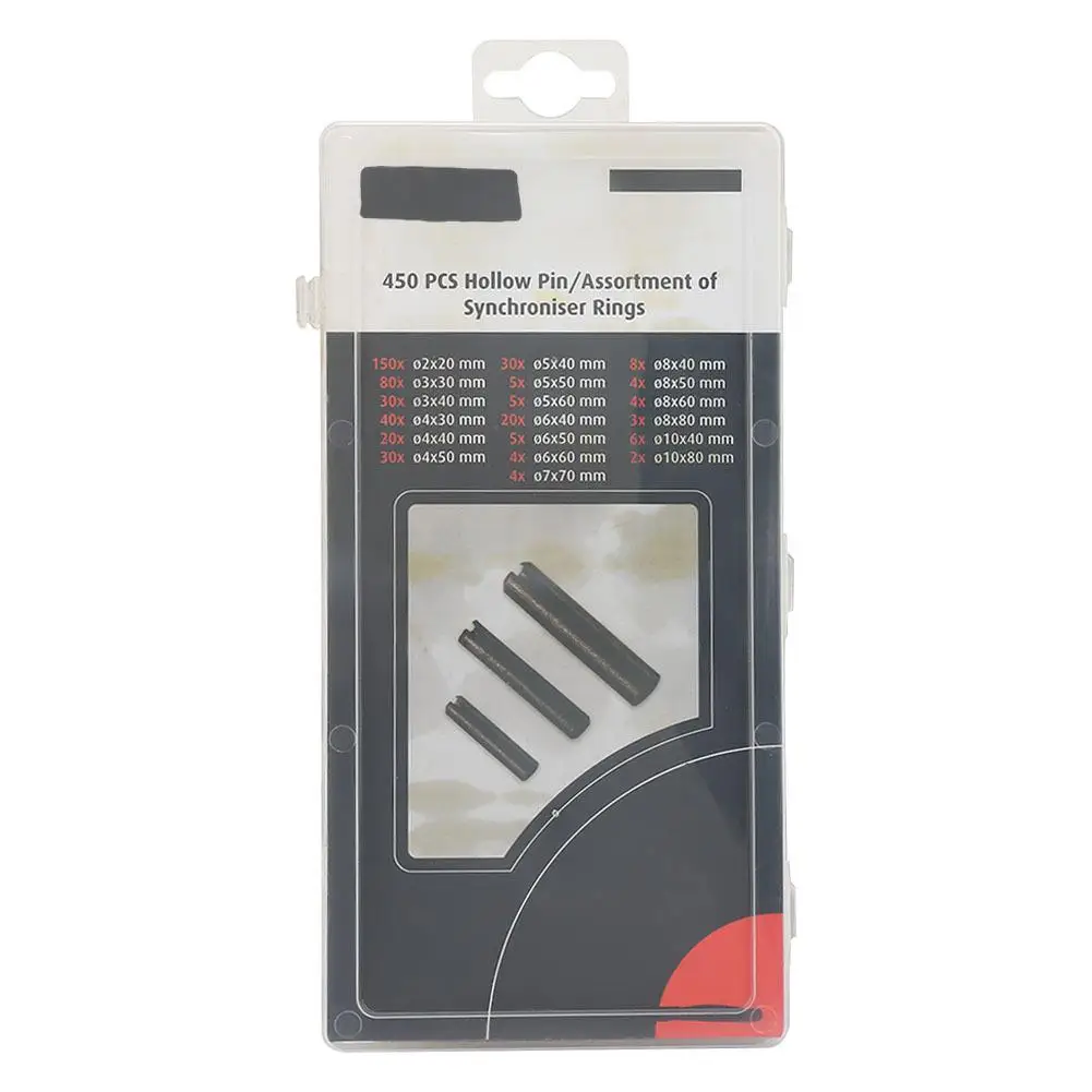 450Pcs M2 M3 M4 M5 M6 M7 M8 M10 Steel Split Pin Dowel Tension Roll Hollow Pin Positioning Cotter Pin Kit
450Pcs M2 M3 M4 M5 M6 M7 M8 M10 Steel Split Pin Dowel Tension Roll Hollow Pin Positioning Cotter Pin Kit